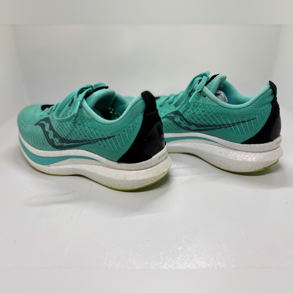 Saucony Women's Endorphin Speed 2 running shoes Cool Mint/Acid size 9 - Picture 4 of 10